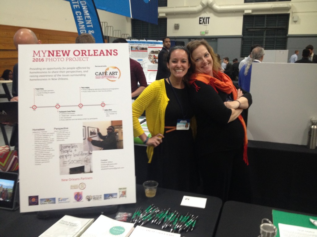 Elisabeth and Heather manning the booth at the CGI U Expo