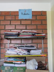 The library resources for the children at the shelter in Villa El Salvador.