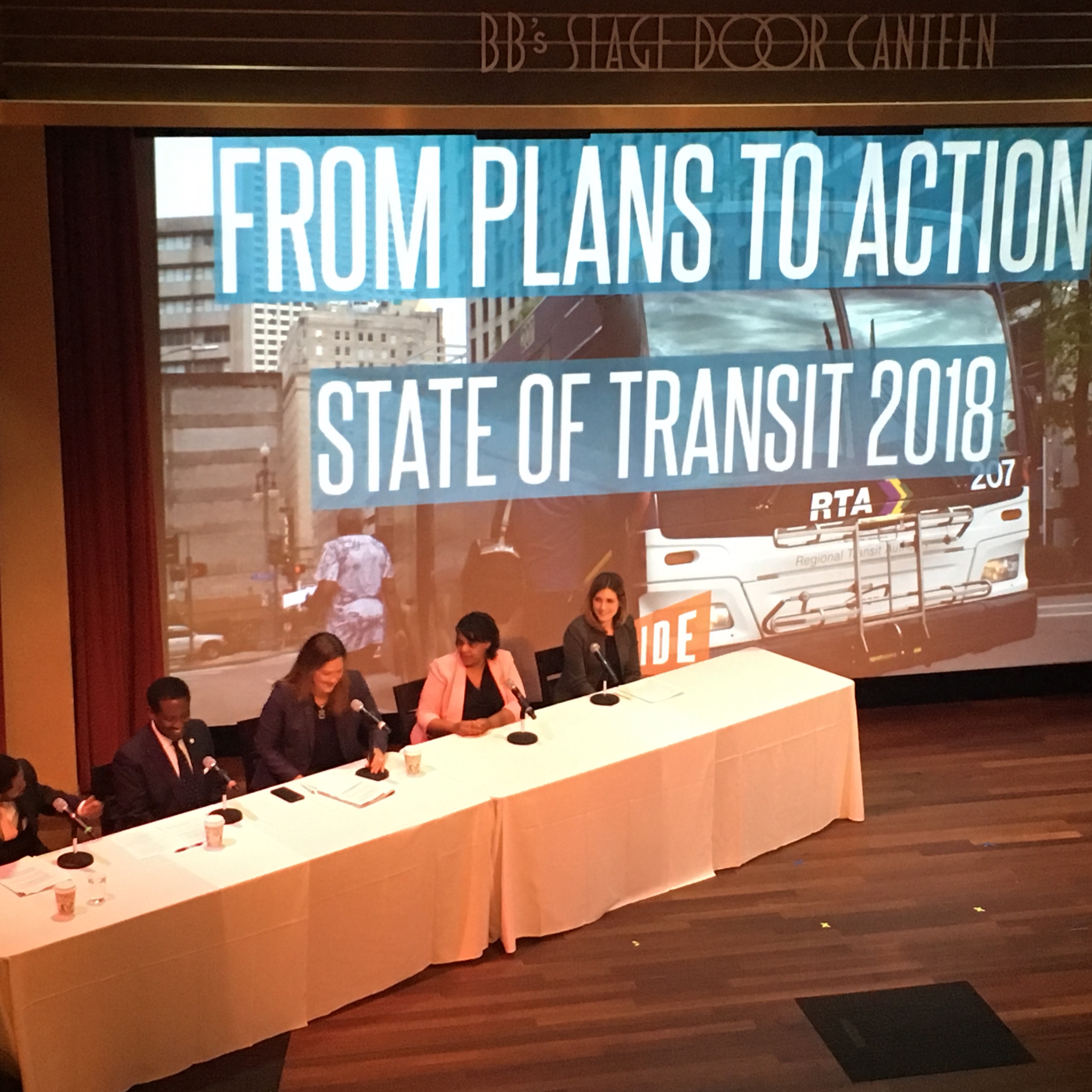 Panel of speakers at the State of Transit