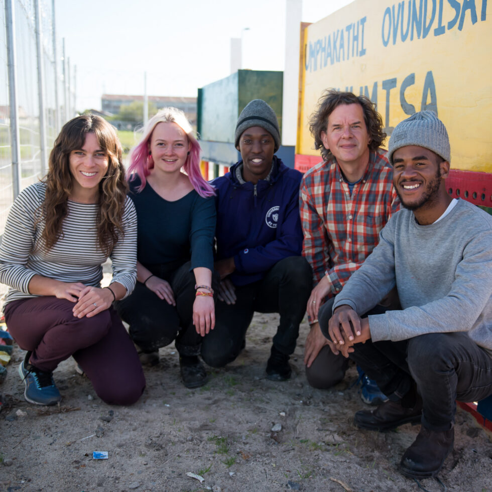 Chumisa Community Composting Team! From left to right: Justa Heinen-Kay, Chiara Whitehurst (me), Sithembele Mnguni, Adam Kay, Wezo Sinqomo. PC: Clare Louise Thomas