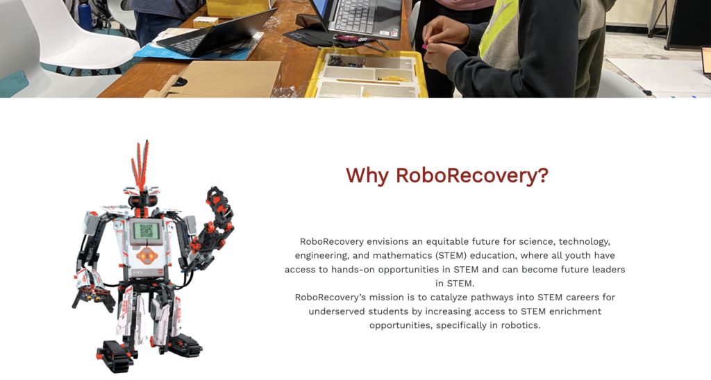 screenshot from RoboRecovery's old website. Created using
