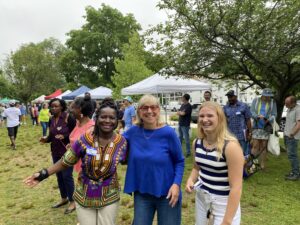 Kaitlyn Crowley attends an Juneteenth event with Senate President Spilka.